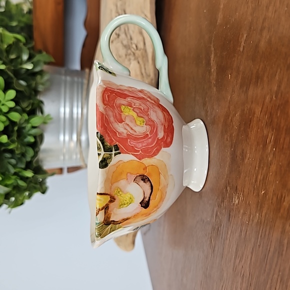 anthropologie SHELLEY HESSE watercolor painted Floral Mug - Picture 2 of 6